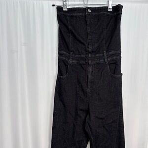Strapless Denim Jumpsuit